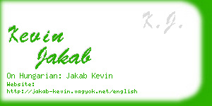 kevin jakab business card